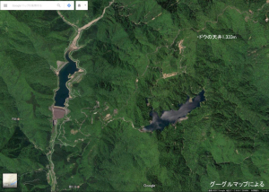 川浦ー上大須ダム周辺の空中写真